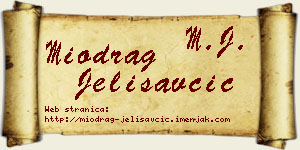Miodrag Jelisavčić vizit kartica